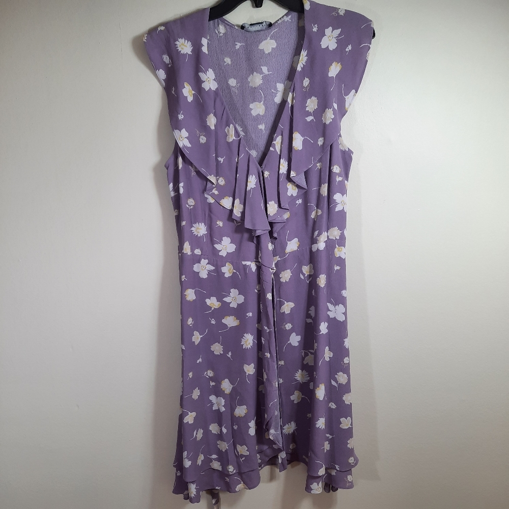 NWT Sanctuary purple/white floral  dress Sz M